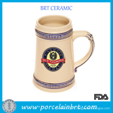 18.5 Oz Blue Rim Décoration Bière Mug